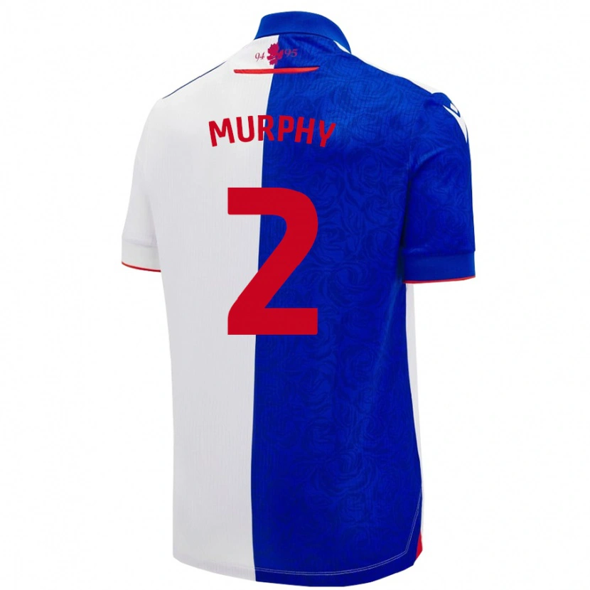 Danxen Dzieci Niamh Murphy #2 Niebieski Biały Domowa Koszulka 2024/25 Koszulki Klubowe