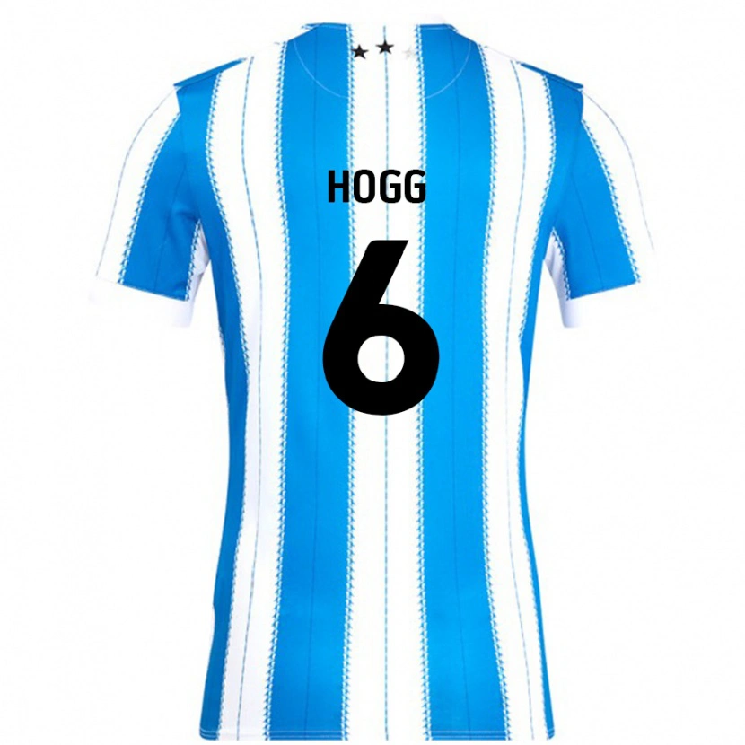 Danxen Dzieci Jonathan Hogg #6 Niebieski Biały Domowa Koszulka 2024/25 Koszulki Klubowe