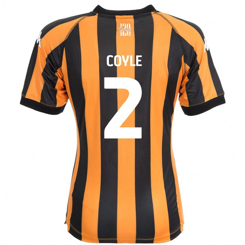 Danxen Dzieci Lewie Coyle #2 Czarny Bursztynowy Domowa Koszulka 2024/25 Koszulki Klubowe
