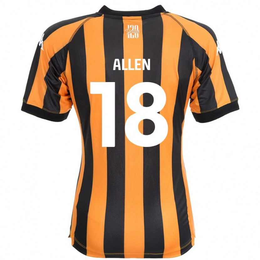 Danxen Dzieci Aaliyah Allen #18 Czarny Bursztynowy Domowa Koszulka 2024/25 Koszulki Klubowe