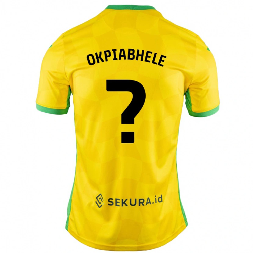 Danxen Dzieci Oser Okpiabhele #0 Żółty Zielony Domowa Koszulka 2024/25 Koszulki Klubowe