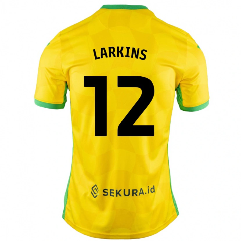 Danxen Dzieci Anna Larkins #12 Żółty Zielony Domowa Koszulka 2024/25 Koszulki Klubowe