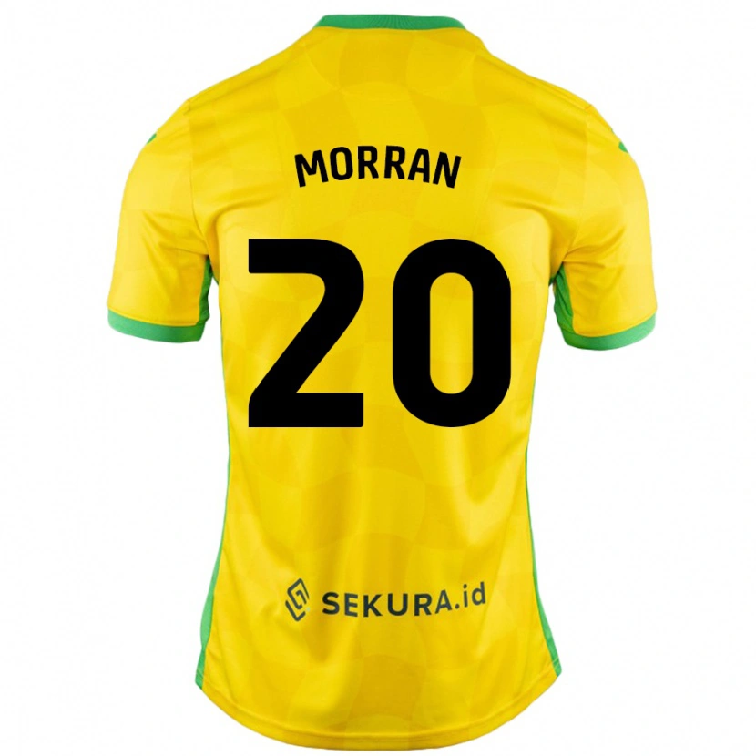 Danxen Dzieci Eloise Morran #20 Żółty Zielony Domowa Koszulka 2024/25 Koszulki Klubowe