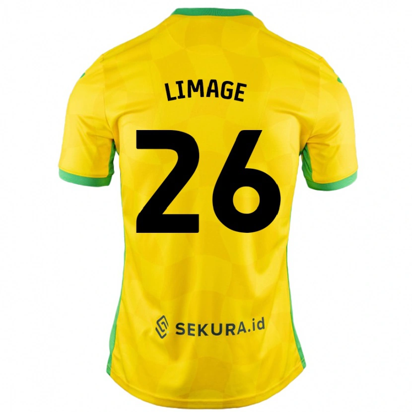Danxen Dzieci Felicity Limage #26 Żółty Zielony Domowa Koszulka 2024/25 Koszulki Klubowe