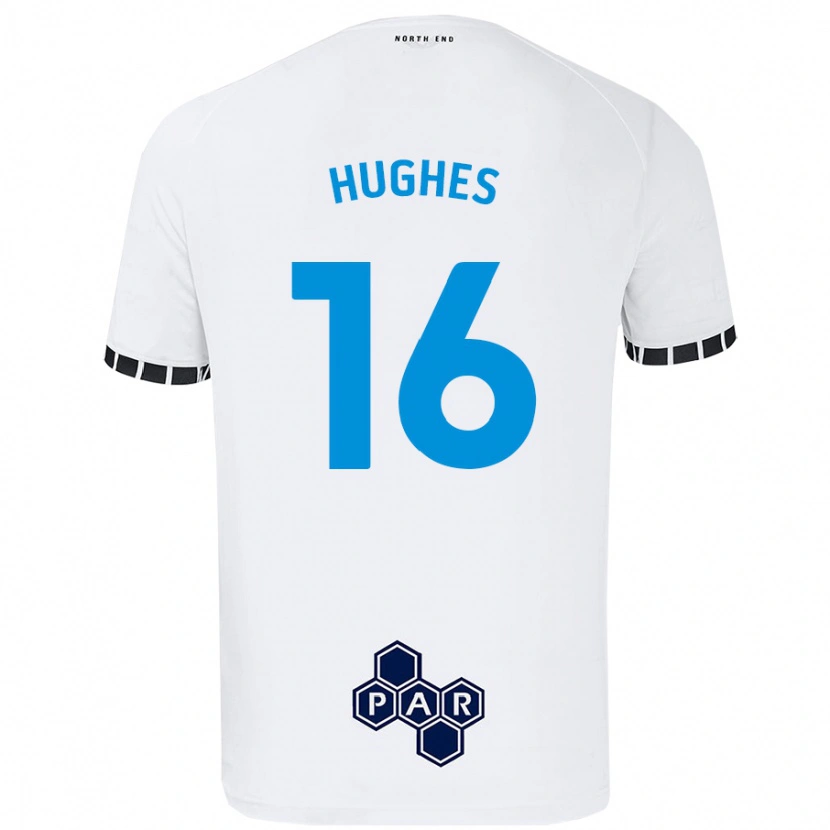 Danxen Dzieci Andrew Hughes #16 Biały Domowa Koszulka 2024/25 Koszulki Klubowe
