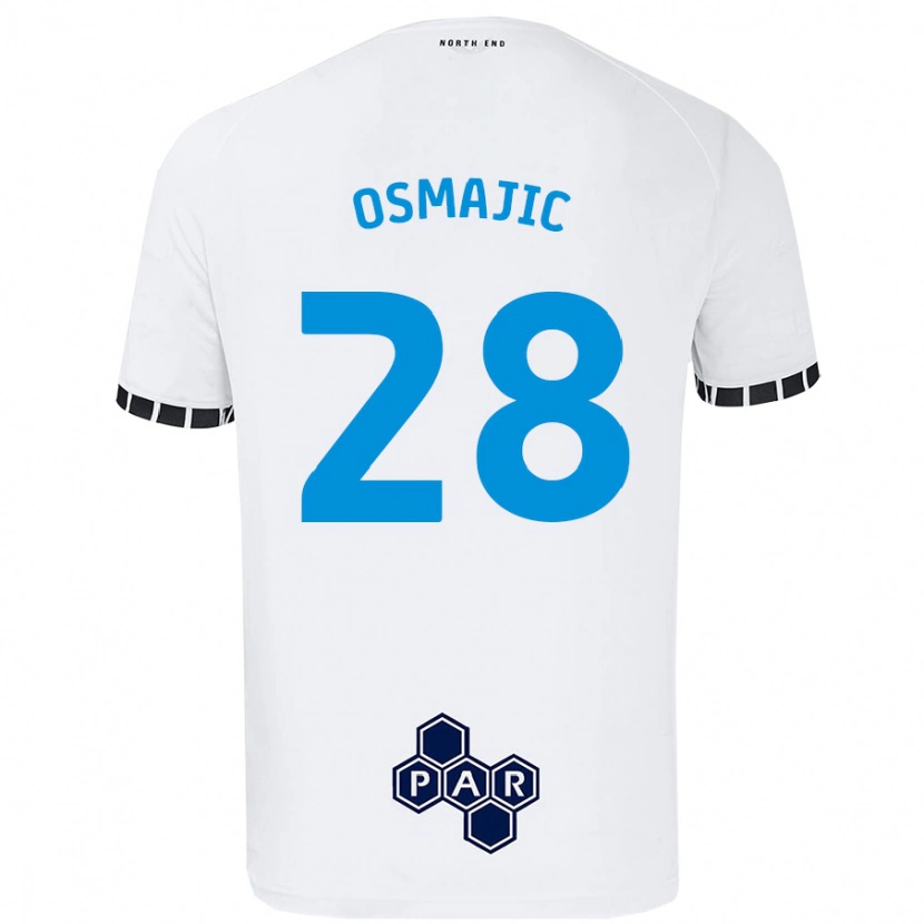Danxen Dzieci Milutin Osmajic #28 Biały Domowa Koszulka 2024/25 Koszulki Klubowe
