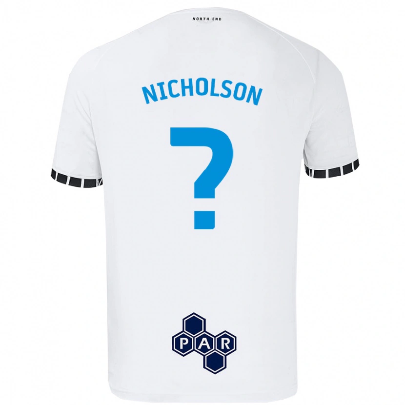 Danxen Dzieci Joseph Nicholson #0 Biały Domowa Koszulka 2024/25 Koszulki Klubowe