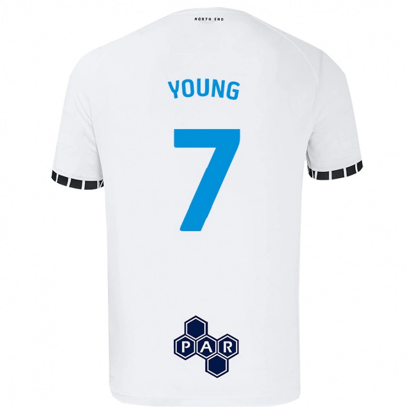 Danxen Dzieci Danielle Young #7 Biały Domowa Koszulka 2024/25 Koszulki Klubowe