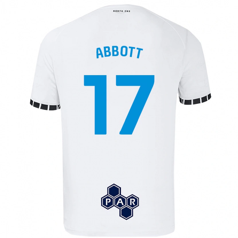 Danxen Dzieci Becky Abbott #17 Biały Domowa Koszulka 2024/25 Koszulki Klubowe