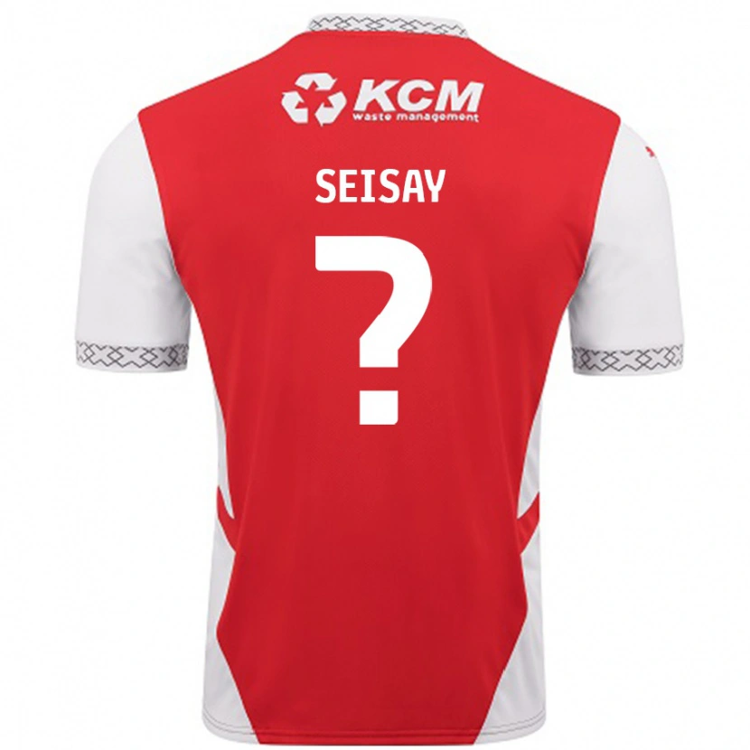 Danxen Dzieci Hamid Seisay #0 Czerwony Biały Domowa Koszulka 2024/25 Koszulki Klubowe