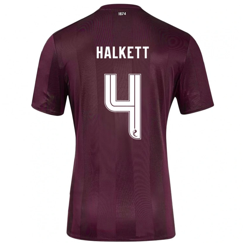 Danxen Dzieci Craig Halkett #4 Burgundowy Domowa Koszulka 2024/25 Koszulki Klubowe
