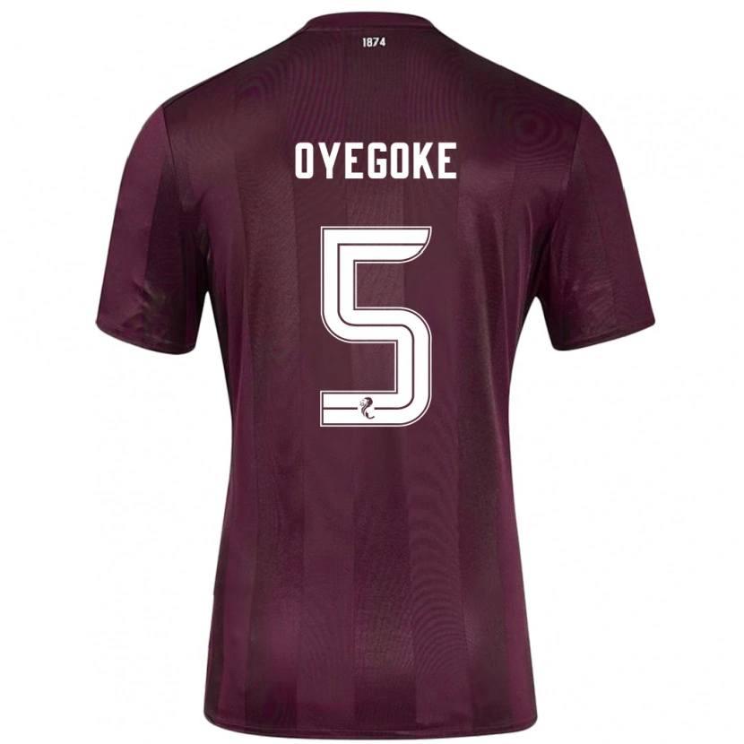 Danxen Dzieci Daniel Oyegoke #5 Burgundowy Domowa Koszulka 2024/25 Koszulki Klubowe