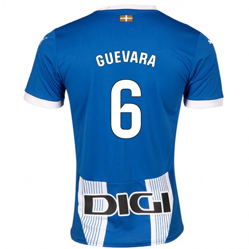 Danxen Dzieci Ander Guevara #6 Niebieski Domowa Koszulka 2024/25 Koszulki Klubowe