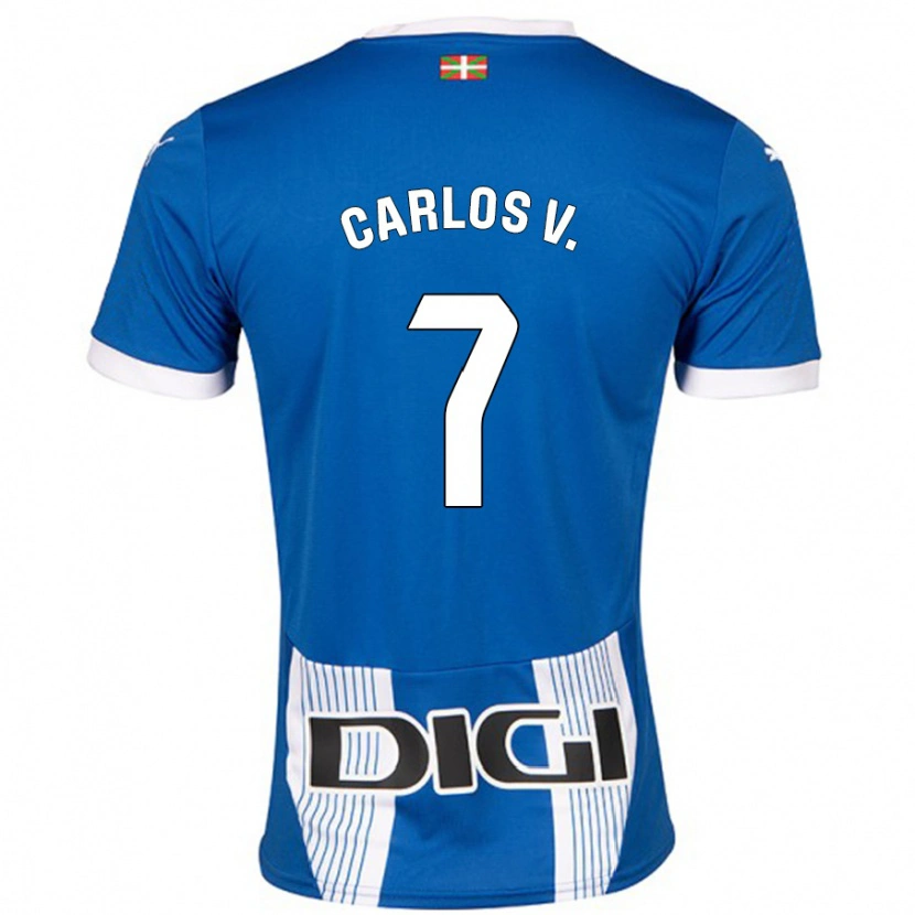 Danxen Dzieci Carlos Vicente #7 Niebieski Domowa Koszulka 2024/25 Koszulki Klubowe