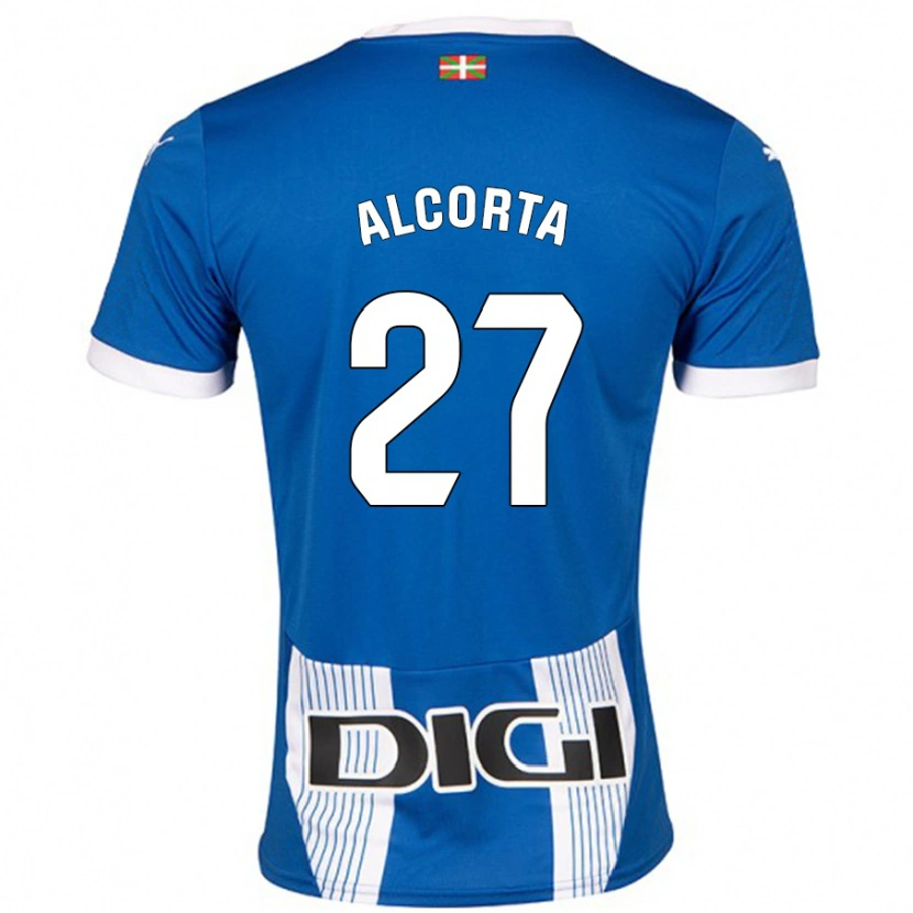 Danxen Dzieci Alaitz Alcorta #27 Niebieski Domowa Koszulka 2024/25 Koszulki Klubowe