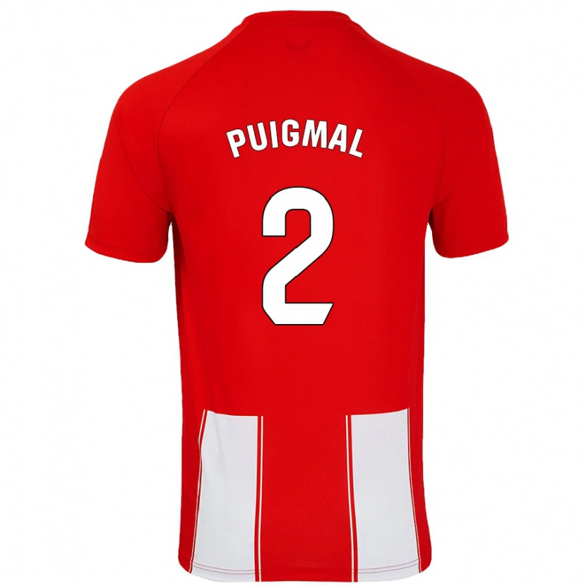 Danxen Dzieci Arnau Puigmal #2 Czerwony Biały Domowa Koszulka 2024/25 Koszulki Klubowe
