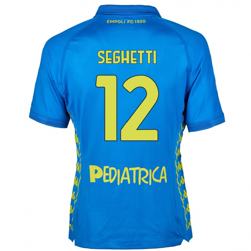 Danxen Dzieci Jacopo Seghetti #12 Niebieski Domowa Koszulka 2024/25 Koszulki Klubowe