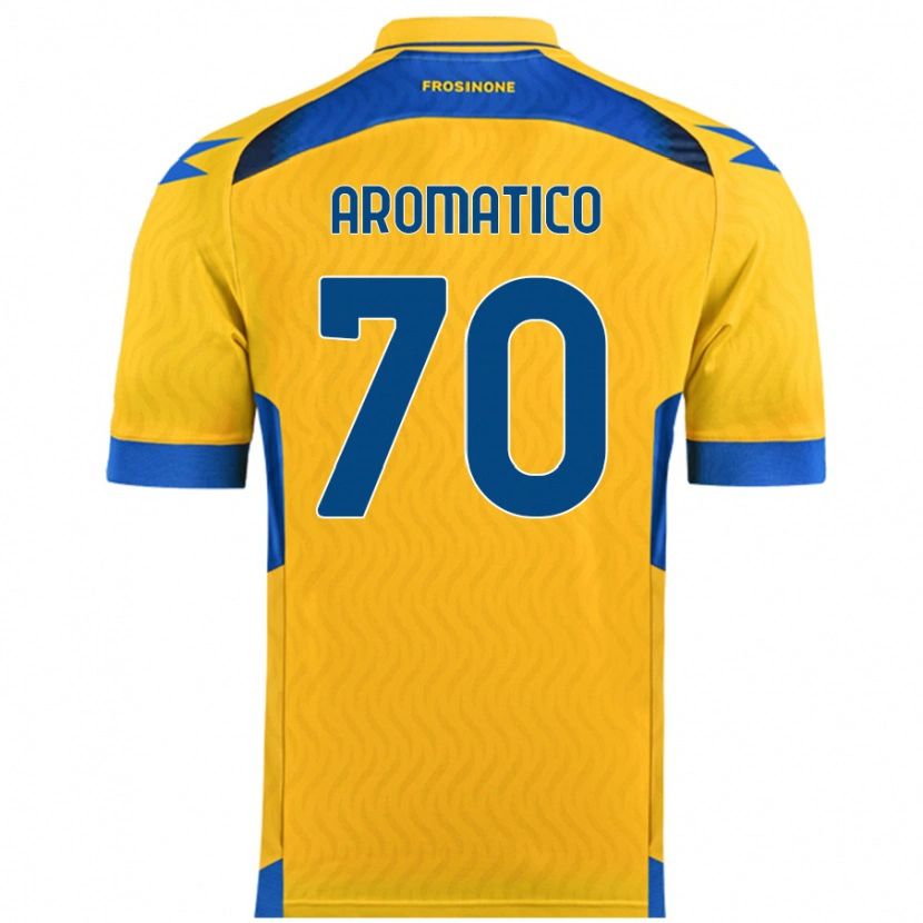 Danxen Dzieci Raul Aromatico #70 Żółty Domowa Koszulka 2024/25 Koszulki Klubowe