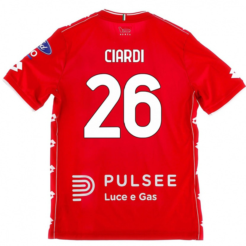 Danxen Dzieci Tommaso Ciardi #26 Czerwono-Biały Domowa Koszulka 2024/25 Koszulki Klubowe