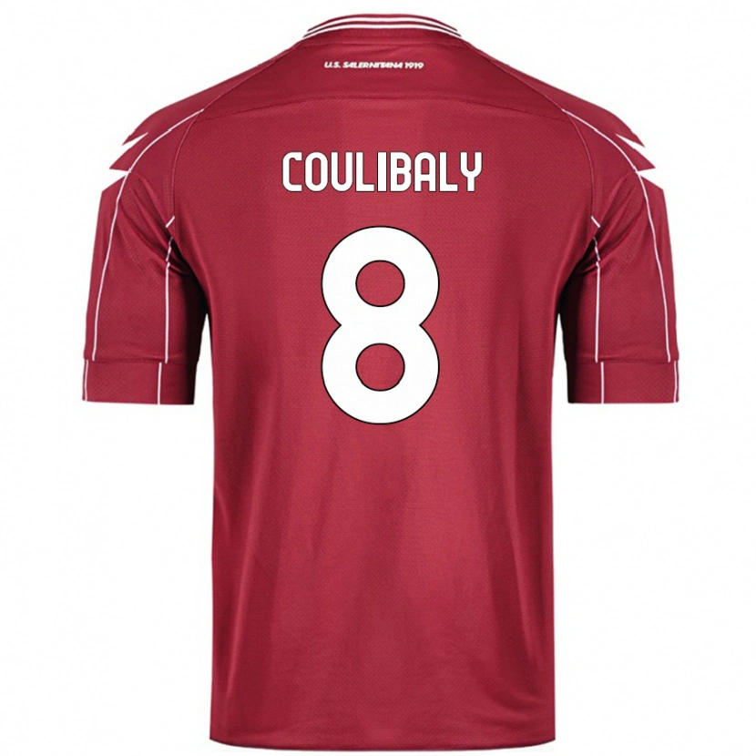 Danxen Dzieci Mamadou Coulibaly #8 Burgundowy Domowa Koszulka 2024/25 Koszulki Klubowe