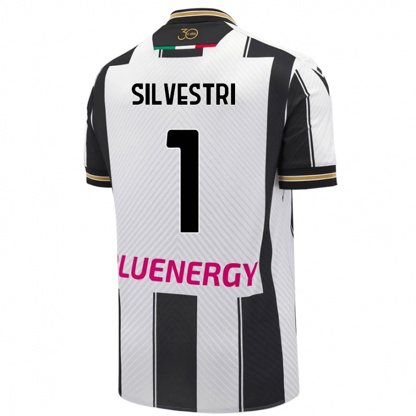 Danxen Dzieci Marco Silvestri #1 Biały Czarny Domowa Koszulka 2024/25 Koszulki Klubowe