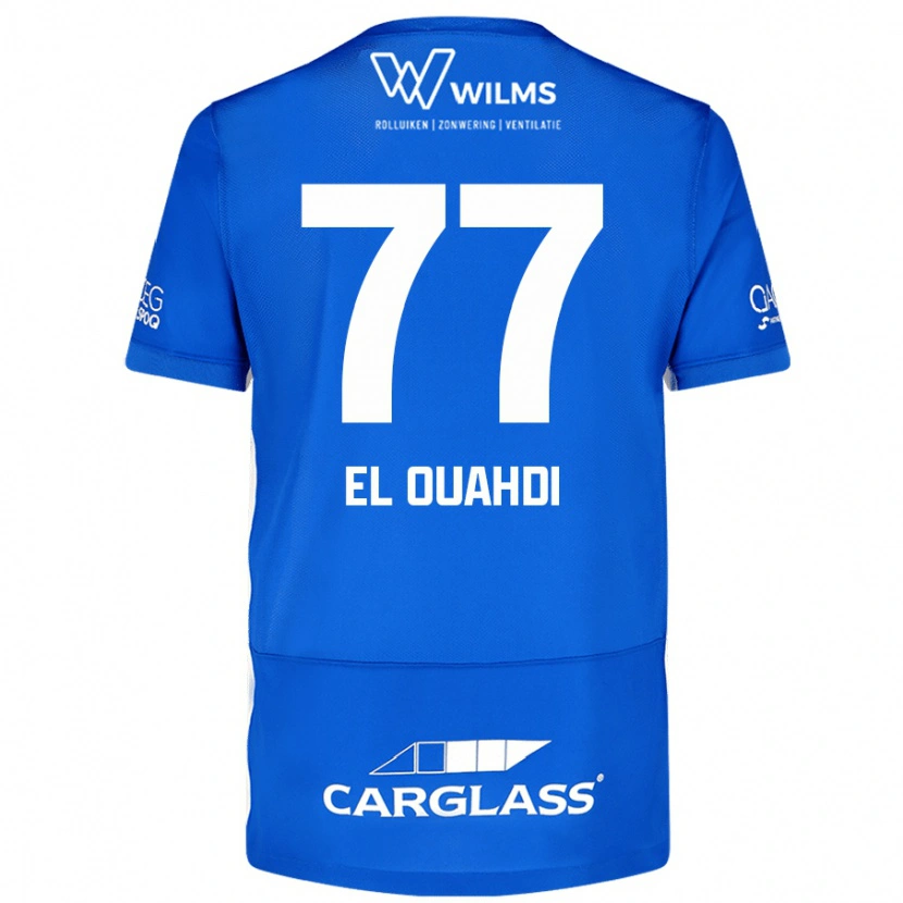 Danxen Dzieci Zakaria El Ouahdi #77 Niebieski Domowa Koszulka 2024/25 Koszulki Klubowe