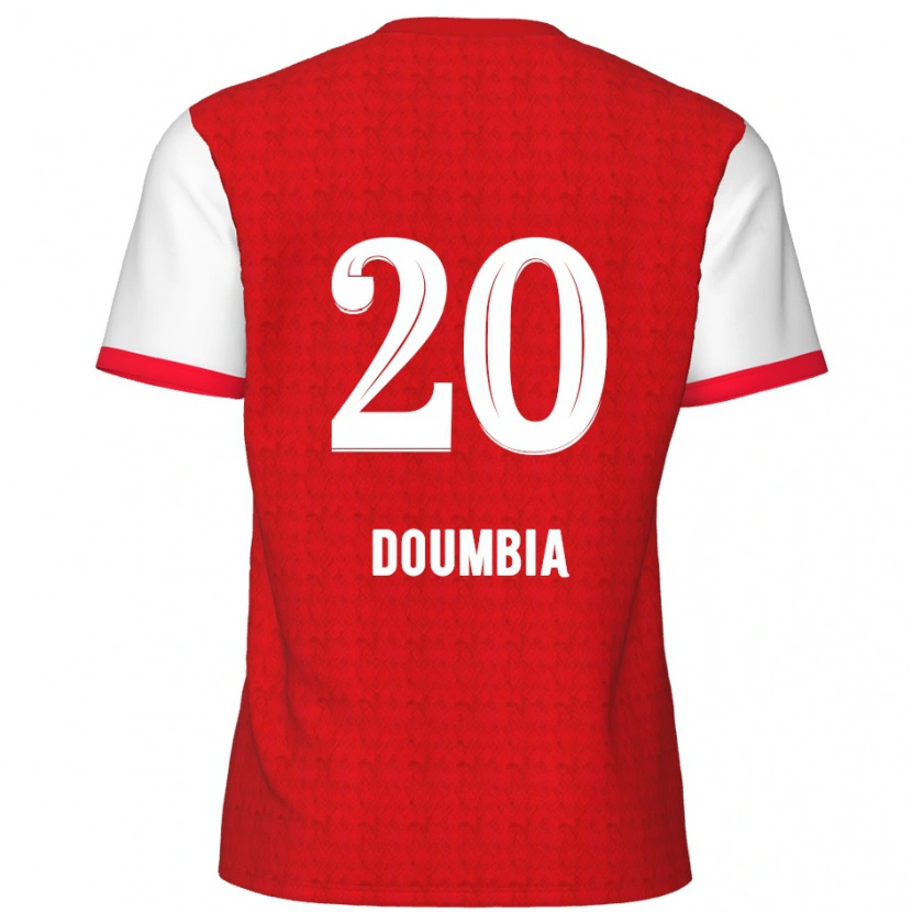 Danxen Dzieci Mahamadou Doumbia #20 Czerwony Biały Domowa Koszulka 2024/25 Koszulki Klubowe