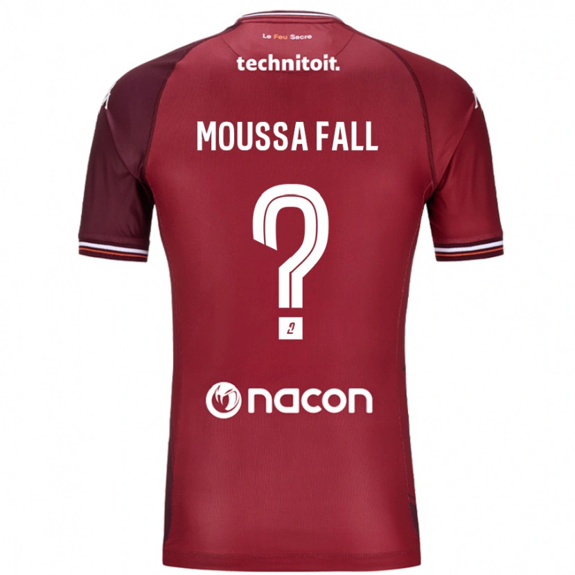 Danxen Dzieci Pape Moussa Fall #0 Czerwony Granatowy Domowa Koszulka 2024/25 Koszulki Klubowe