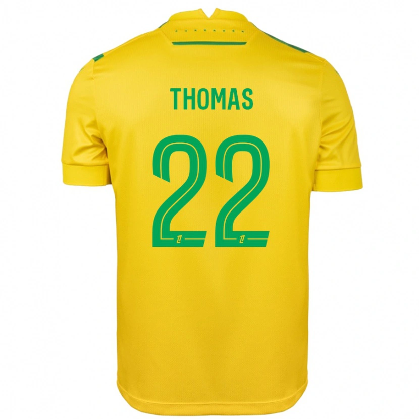 Danxen Dzieci Sorba Thomas #22 Żółty Zielony Domowa Koszulka 2024/25 Koszulki Klubowe