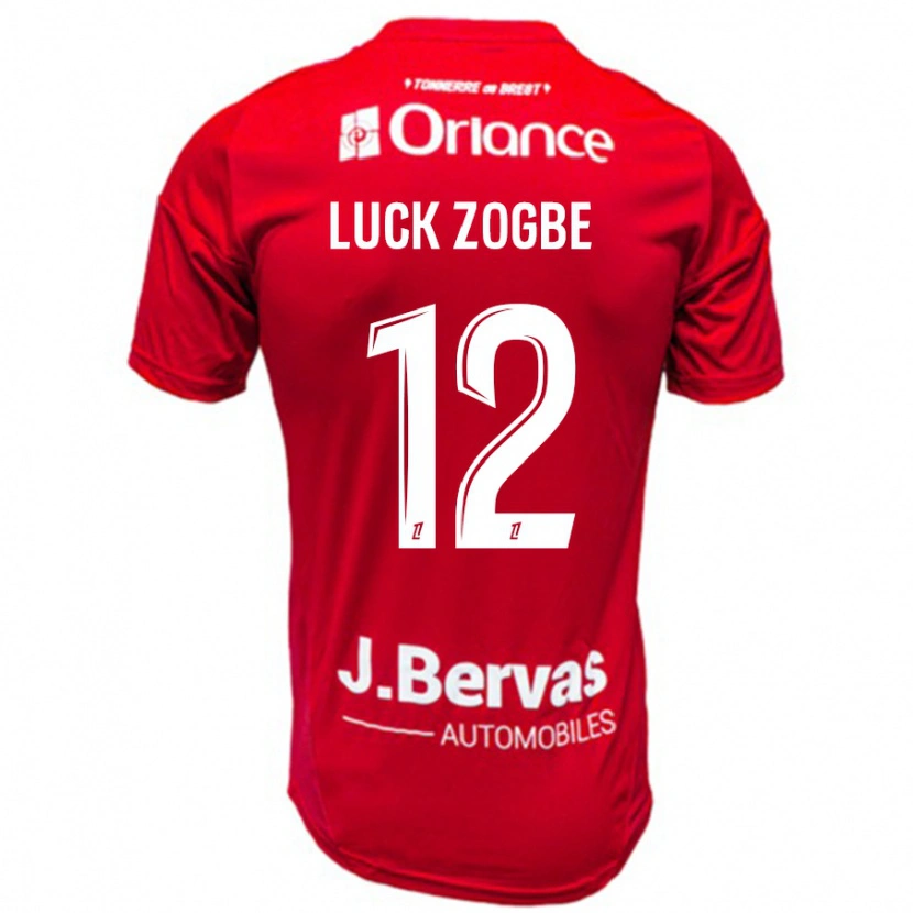 Danxen Dzieci Luck Zogbé #12 Czerwony Biały Domowa Koszulka 2024/25 Koszulki Klubowe