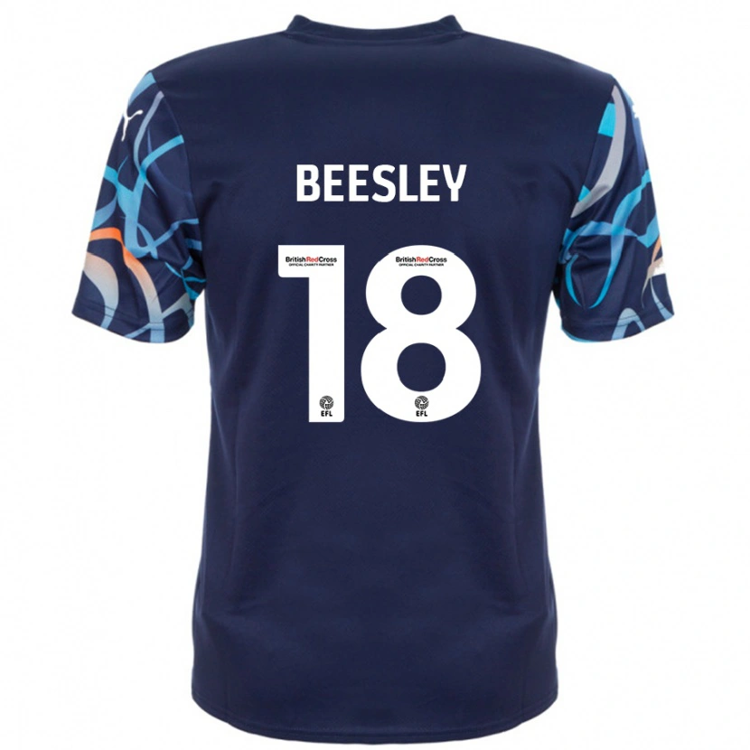 Danxen Dzieci Jake Beesley #18 Granatowy Wyjazdowa Koszulka 2024/25 Koszulki Klubowe
