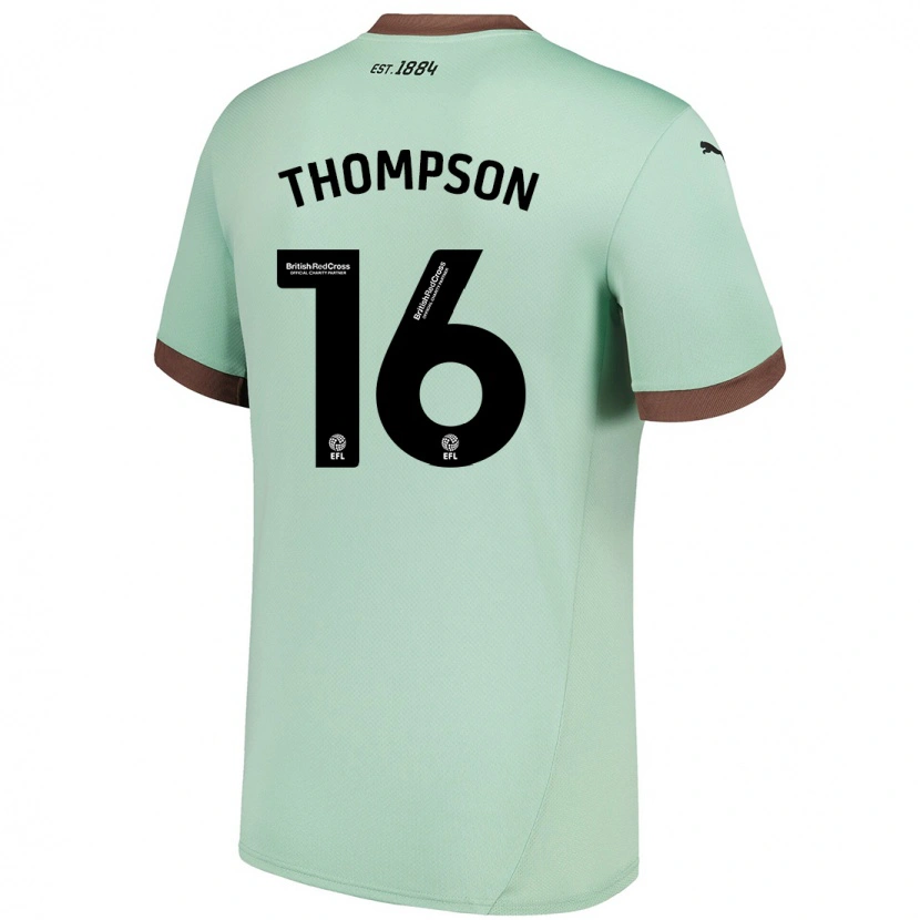 Danxen Dzieci Liam Thompson #16 Jasnozielony Wyjazdowa Koszulka 2024/25 Koszulki Klubowe