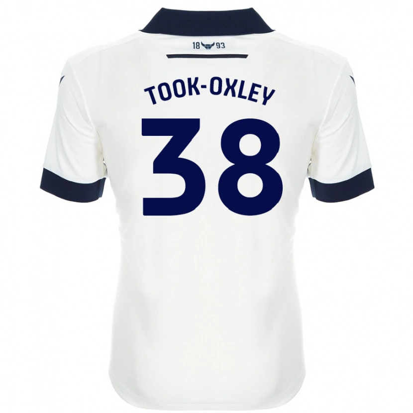 Danxen Dzieci Zaide Took-Oxley #38 Biały Granatowy Wyjazdowa Koszulka 2024/25 Koszulki Klubowe