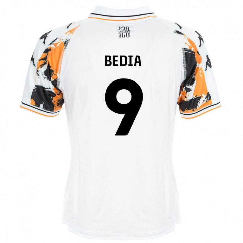 Danxen Dzieci Chris Bedia #9 Biały Wyjazdowa Koszulka 2024/25 Koszulki Klubowe
