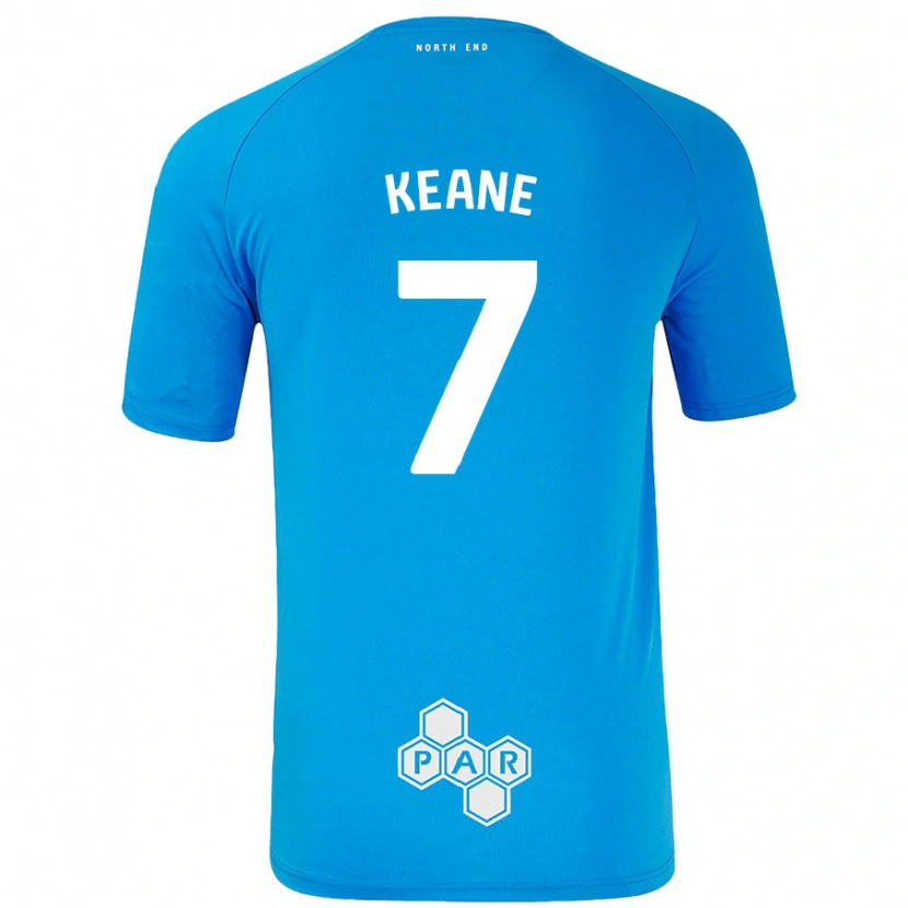 Danxen Dzieci Will Keane #7 Niebieski Wyjazdowa Koszulka 2024/25 Koszulki Klubowe