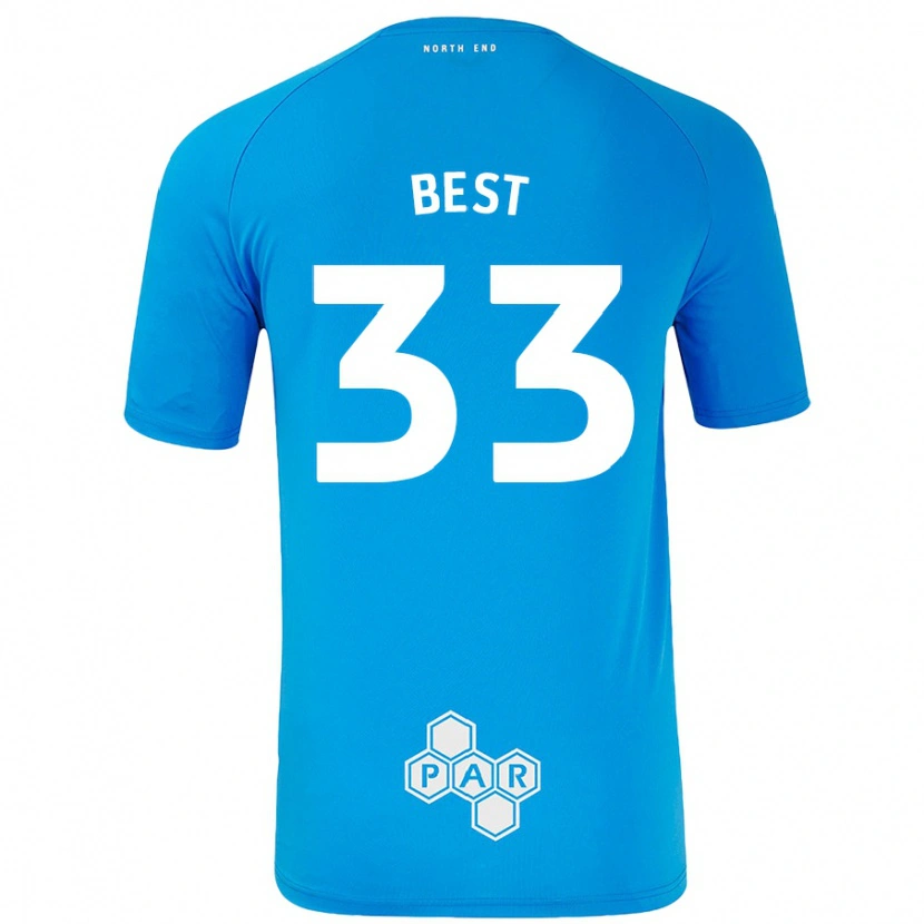 Danxen Dzieci Kian Best #33 Niebieski Wyjazdowa Koszulka 2024/25 Koszulki Klubowe