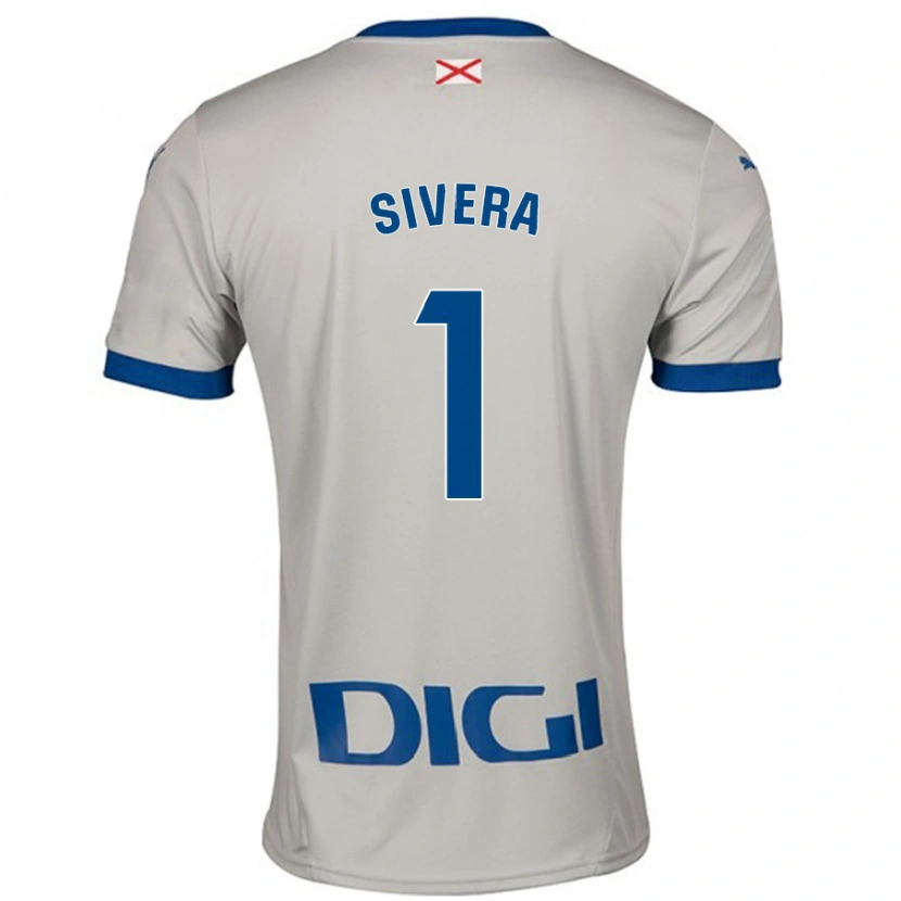 Danxen Dzieci Antonio Sivera #1 Jasnoszary Wyjazdowa Koszulka 2024/25 Koszulki Klubowe