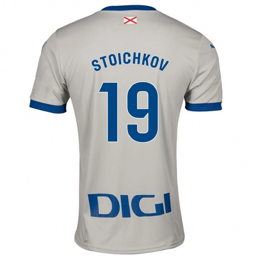 Danxen Dzieci Stoichkov #19 Jasnoszary Wyjazdowa Koszulka 2024/25 Koszulki Klubowe