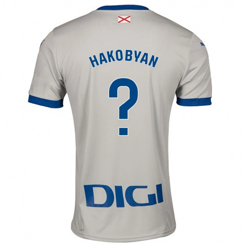 Danxen Dzieci Andranik Hakobyan #0 Jasnoszary Wyjazdowa Koszulka 2024/25 Koszulki Klubowe