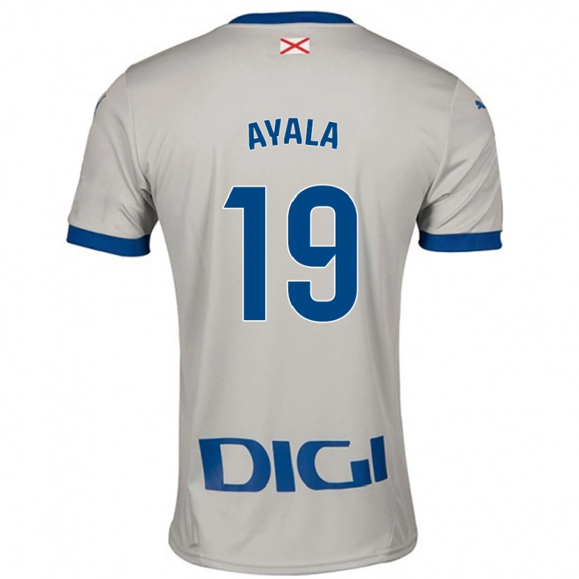 Danxen Dzieci Axel Ayala #19 Jasnoszary Wyjazdowa Koszulka 2024/25 Koszulki Klubowe