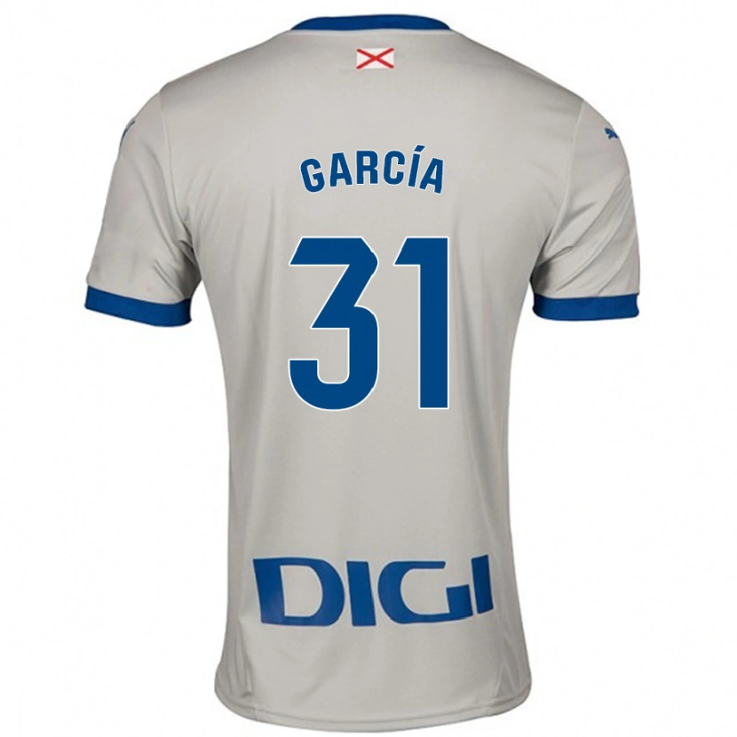Danxen Dzieci Gaizka García #31 Jasnoszary Wyjazdowa Koszulka 2024/25 Koszulki Klubowe