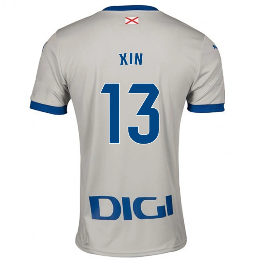Danxen Dzieci Jana Xin #13 Jasnoszary Wyjazdowa Koszulka 2024/25 Koszulki Klubowe