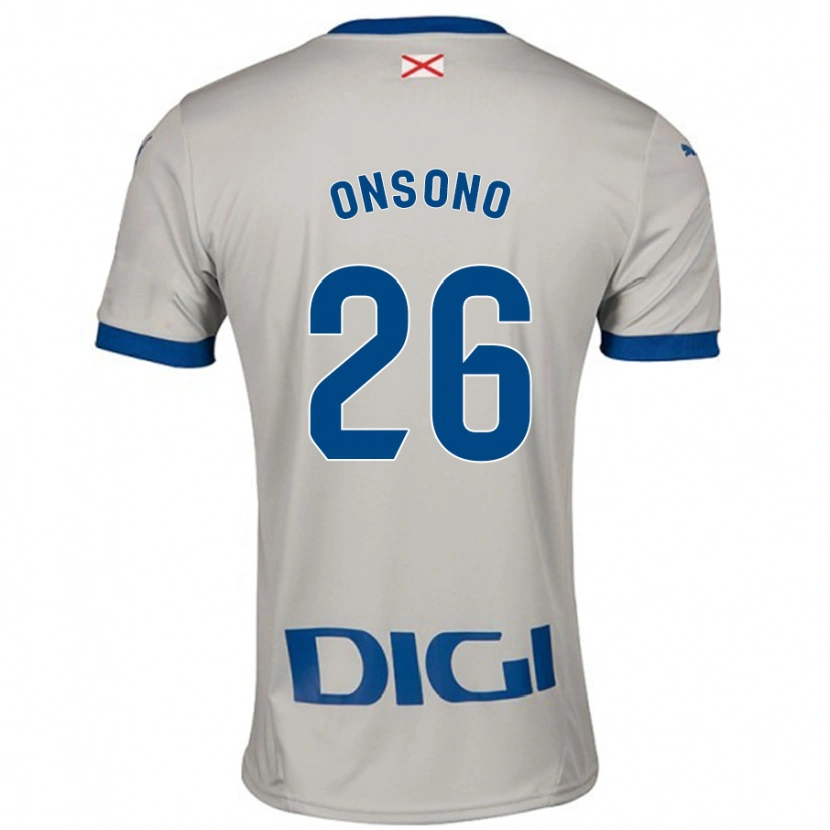 Danxen Dzieci Lorea Onsoño #26 Jasnoszary Wyjazdowa Koszulka 2024/25 Koszulki Klubowe