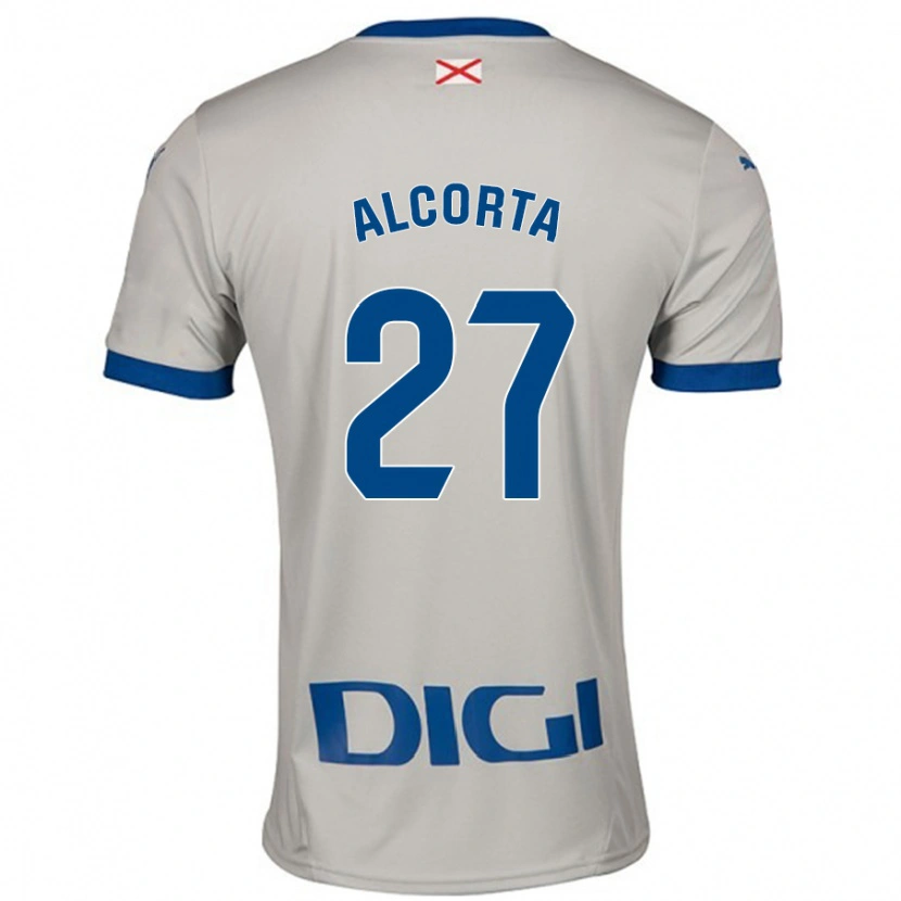 Danxen Dzieci Alaitz Alcorta #27 Jasnoszary Wyjazdowa Koszulka 2024/25 Koszulki Klubowe