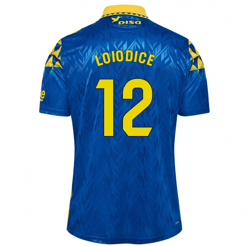 Danxen Dzieci Enzo Loiodice #12 Niebiesko-Żółty Wyjazdowa Koszulka 2024/25 Koszulki Klubowe