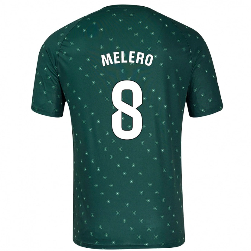 Danxen Dzieci Gonzalo Melero #8 Ciemnozielony Wyjazdowa Koszulka 2024/25 Koszulki Klubowe