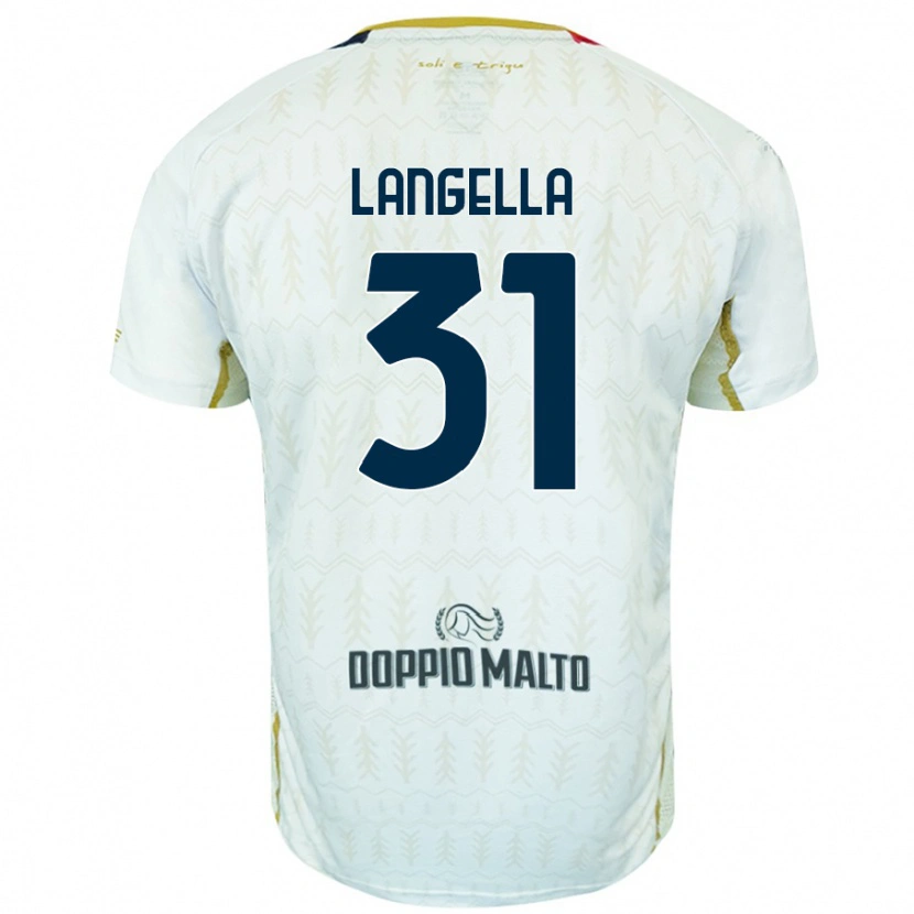 Danxen Dzieci Matteo Langella #31 Biały Wyjazdowa Koszulka 2024/25 Koszulki Klubowe