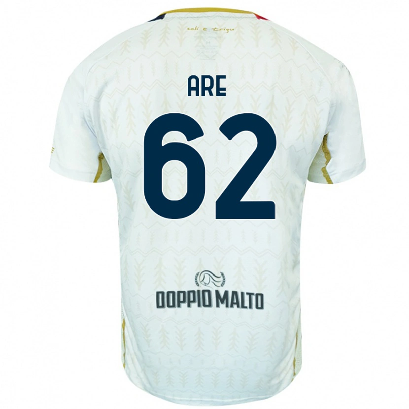 Danxen Dzieci Emmanuele Are #62 Biały Wyjazdowa Koszulka 2024/25 Koszulki Klubowe