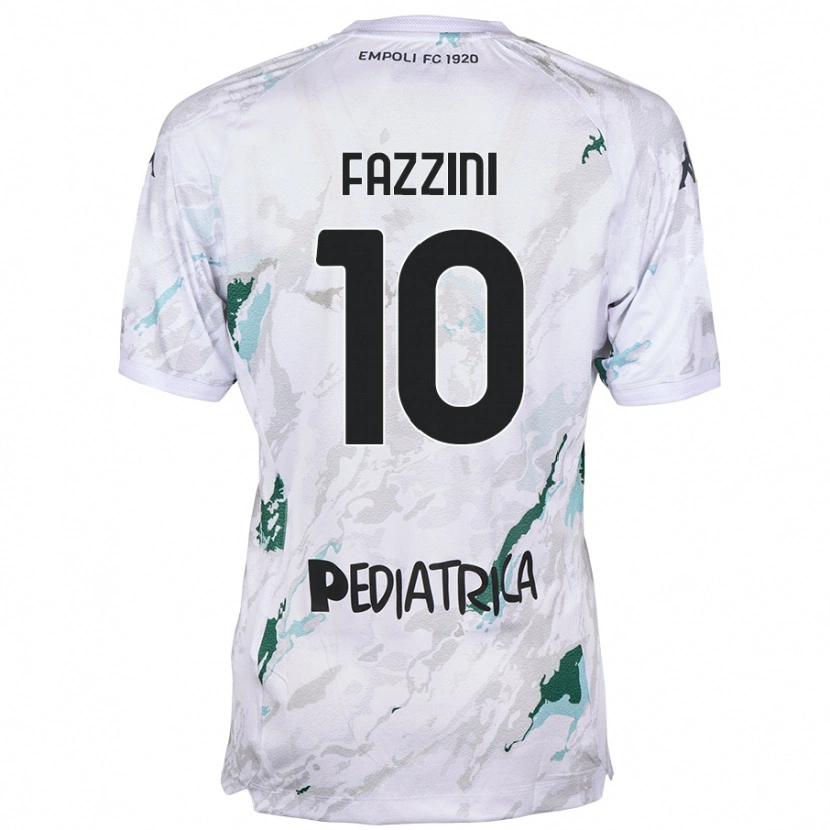 Danxen Dzieci Jacopo Fazzini #10 Szary Wyjazdowa Koszulka 2024/25 Koszulki Klubowe