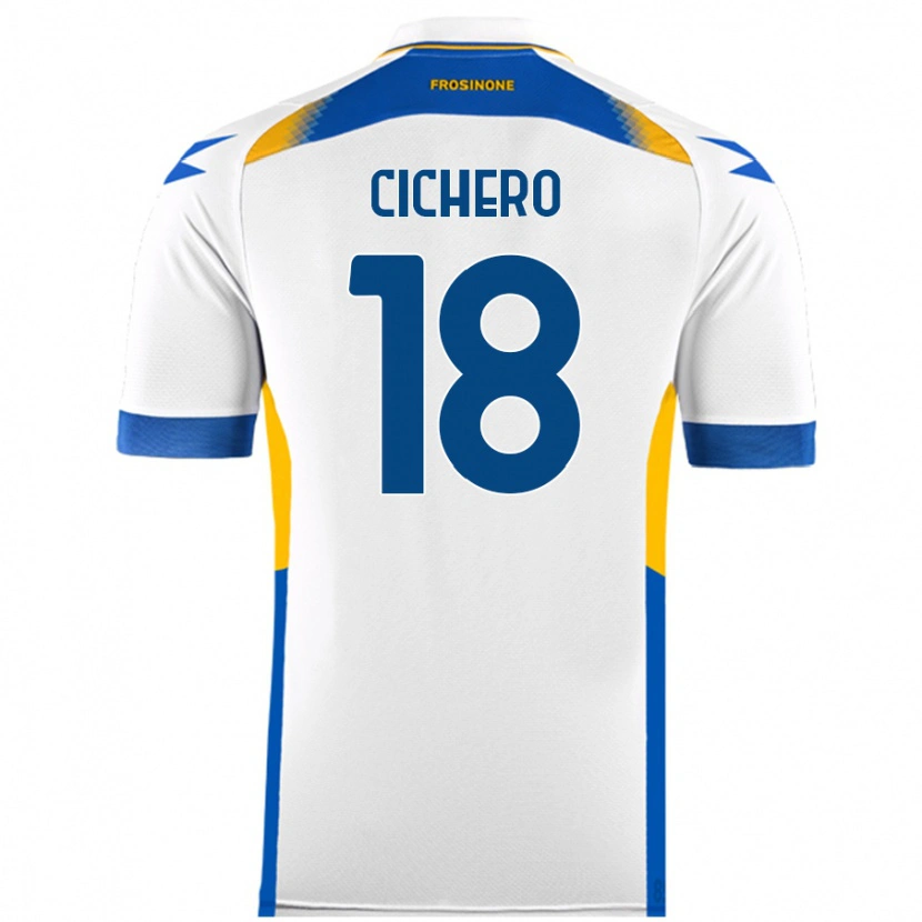 Danxen Dzieci Alejandro Cichero #18 Biały Wyjazdowa Koszulka 2024/25 Koszulki Klubowe